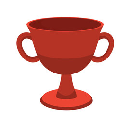 Cartoon ceramic championship cup isolated illustration for children