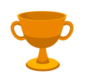 Cartoon shiny championship cup isolated illustration for children
