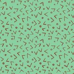 Vector Seamless Hand Drawn Scribble Pattern. Minimal Artistic Sketch Endless Print.