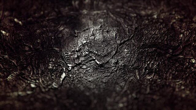 Skull Horror Death Metal Music Abstract Background Loop &ndash; dark animated visual, heavy metal atmosphere, gothic art loop, aggressive energy, VJ clip for concerts, festivals, or music intros