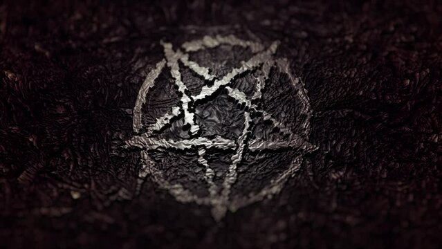 Pentagram Horror Death Metal Music Abstract Background Loop