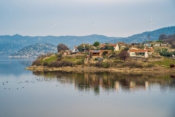 Bafa Lake Natural Park view in Turkey