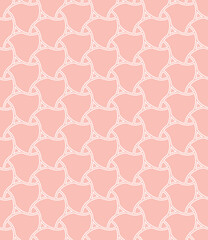 Seamless vector ornament. Modern wavy background. Geometric modern pink and white pattern