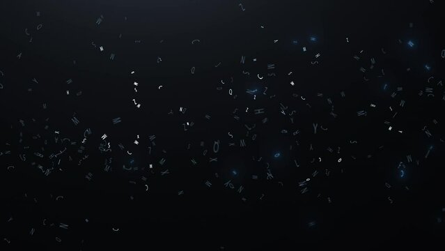 Beautiful flight of letters.4K 10bit