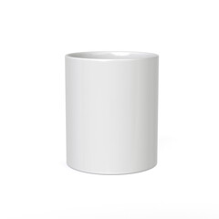 White mug on a white background
