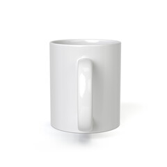 White mug on a white background
