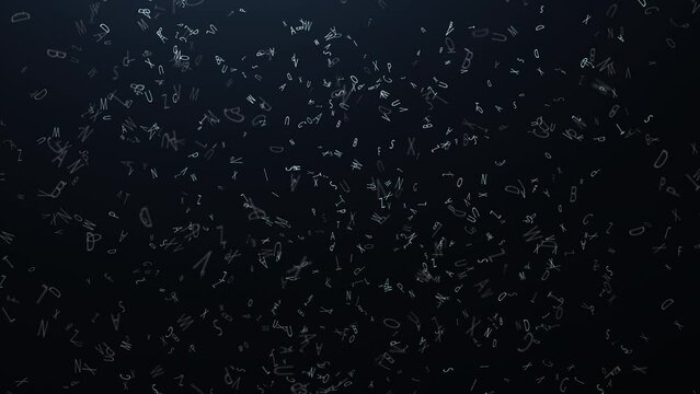 Beautiful flight of letters.4K 10bit