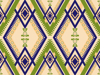seamless pattern, Geometric ethnic pattern traditional Design for background,carpet,wallpaper,clothing,wrapping,Batik,fabric,sarong,Vector illustration embroidery style.