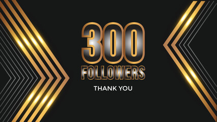 Thank you template for social media three hundred followers, subscribers, like. 300 followers. user Thank you celebrate of 300 subscribers and followers.

