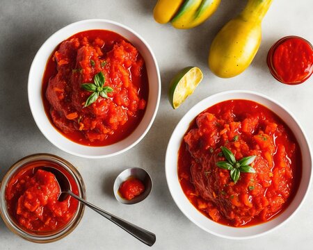 tomato sauce in a bowl