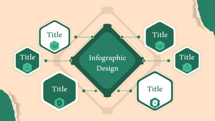 Info-graphic design contains 6 branches 