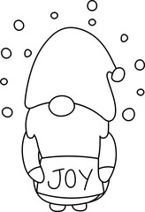 Gnome Outline Christmas Santa 