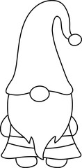 Gnome Outline Christmas Santa 