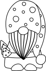 Gnome Outline Christmas Santa 