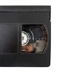 Obraz premium video cassette isolated on white background, copy space, top view, Retro 
