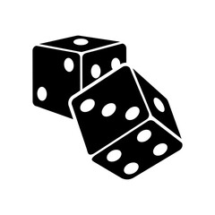 Dice icon vector set. Casino illustration sign collection. Excitement symbol. Passion logo.