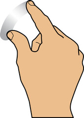 Screen hand gestures