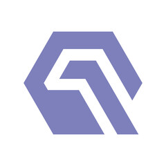 hexagon and number 1 logo vector design