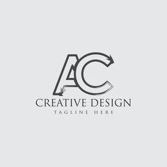 	
AC a c Letters logo design with leaves on branches around. Vector Illustration with A and C letters.