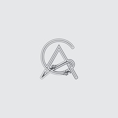 	
Creative CA letter flower vector design.