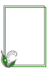 可憐なスズランの飾りのフレーム