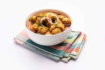 Soya chunks curry or meal maker curry is a delicious Indian dish made with soy nuggets