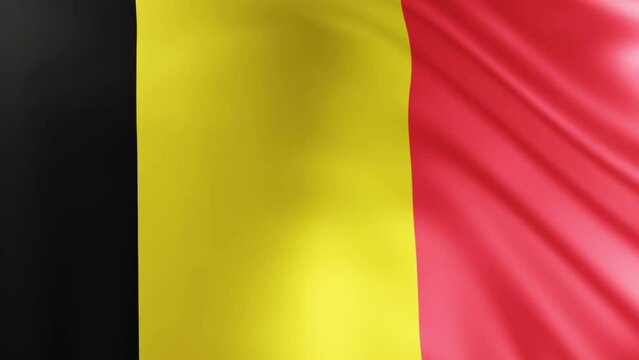 Loop animation of flag of Belgium with 4K quality

