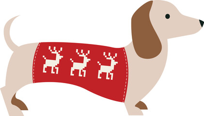 Christmas Dutchounds, Dachshund, Doxie, ugly sweater, Dog