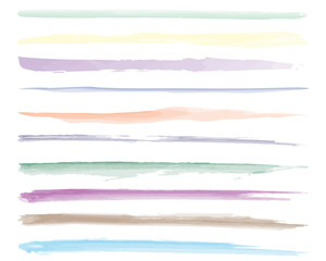 watercolor stroke line straight horizontal