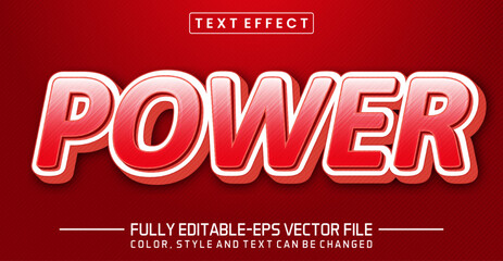 Editable Power text effect - Power text style theme.
