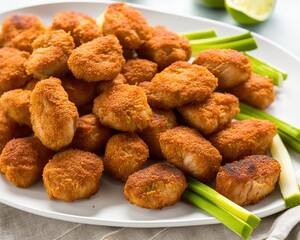 plate of boneless chicken, thigh fillet