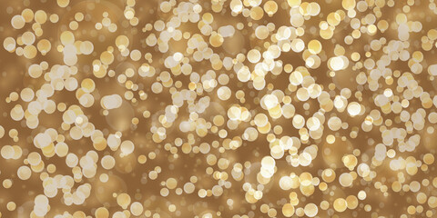 Gold Christmas background with bokeh lights	
