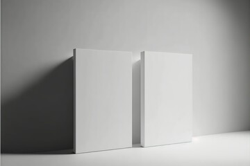 Two canvas mock up, white background 
