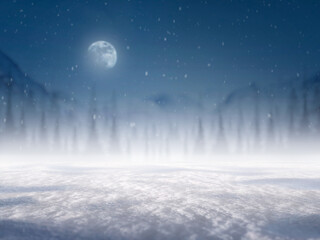 Background snow with stars