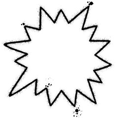 Speech or Thought Bubble, chat cloud. Urban street graffiti style with splash effects and drops on white background. Vector Illustration	