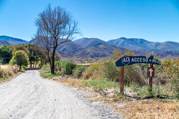 the famous road 40 in the Argentine Andes of South America