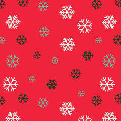 Seamless pattern christmas winter snowflake