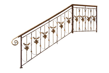 Banisters on the stairs.