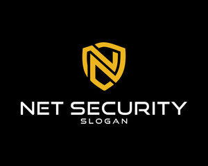 business logo design modern logo initial N security 