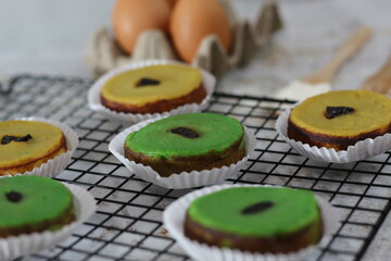 Kue Lumpur or mud cake, a traditional Indonesian cake