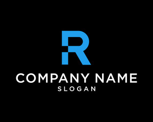 business logo design intial R simple 