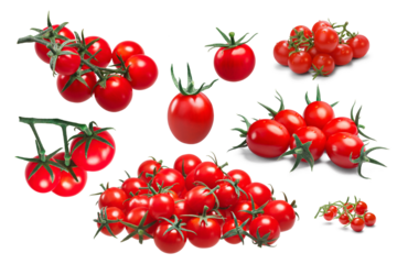 Cocktail cherry grape tomatoes isolated png