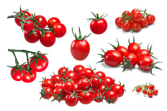 Cocktail cherry grape tomatoes isolated png