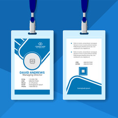 Modern Clean ID Card Template, Employee Identity Card Template, identity card design template