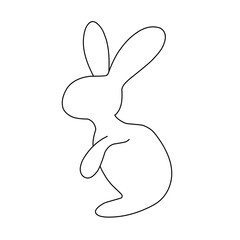 Bunny Outline Isolated Icon