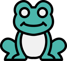 Frog Vector Icon Design Illustration