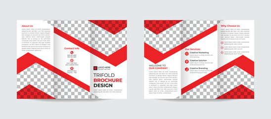 Corporate business brochure design, brochure template, creative tri-fold, trend brochure
