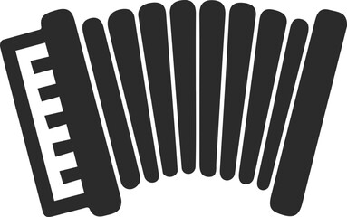 Accordion icon, instrument icon black vector