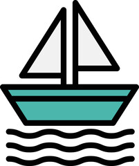 Boat Vector Icon Design Illustration