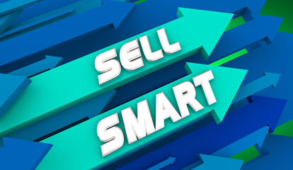 Sell Smart Arrows Up Increase Sales More Profit 3d Illustration